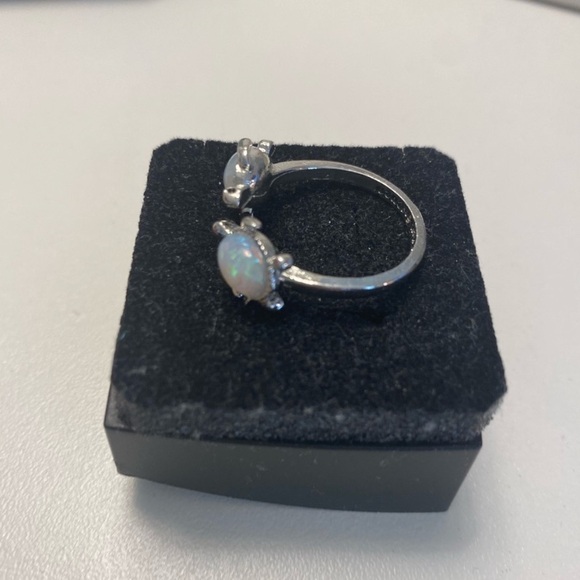 NEW Silver Turtle Opal Adjustable Ring -
Engraved "I Love You Forever" - Picture 8 of 12